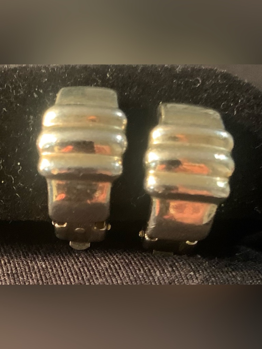 Chunky Gold-Tone Clip On Earrings
